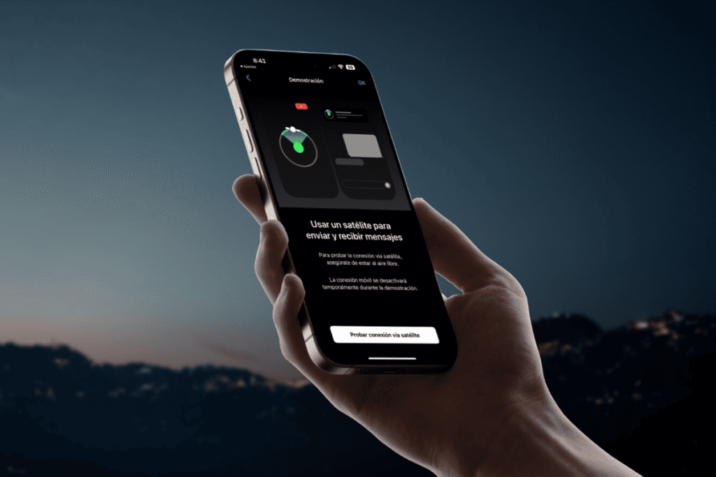 Mensajes y ubicación satelital en iPhone