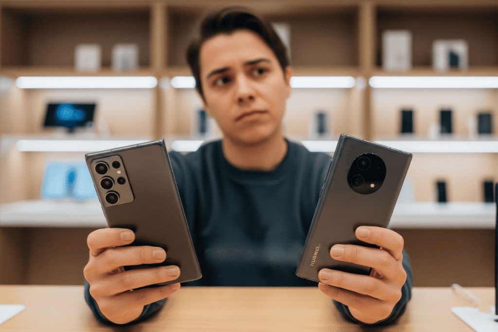 Dura decisión entre Samsung y Huawei