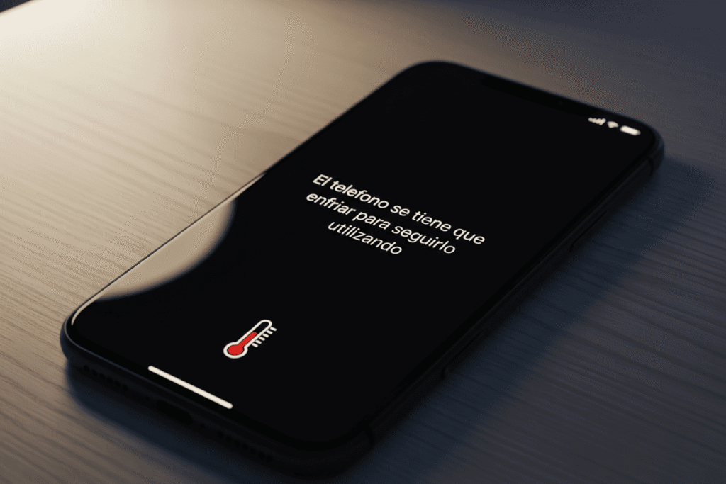 Smartphone se calienta y manda mensaje diciendo que se tiene que enfriar antes de poder usarse